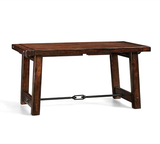Extendable Dining Tables Pottery Barn Benchwright Extending Dining Table Blackened Oak