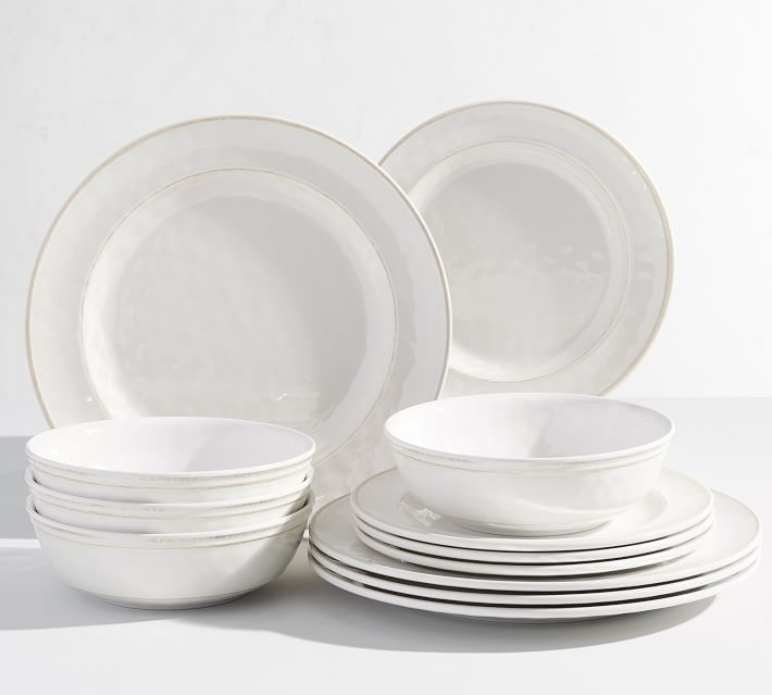 Cabana Melamine, 12 Piece Set - Stone