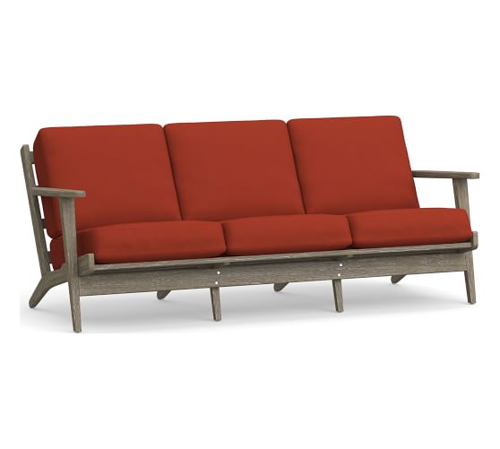 Raylan Sunbrella Outdoor Furniture Cushions Pottery Barn Raylan Sofa Cushion Sunbrella Terracotta