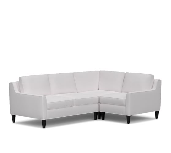 Beverly Upholstered Right Arm 3 Piece Corner Sectional Polyester Select Your Registry