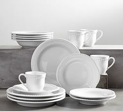 Emma Dinnerware Collection Pottery Barn Emma Dinnerware 16 Piece Set With Soup Bowl White 168 Special 151