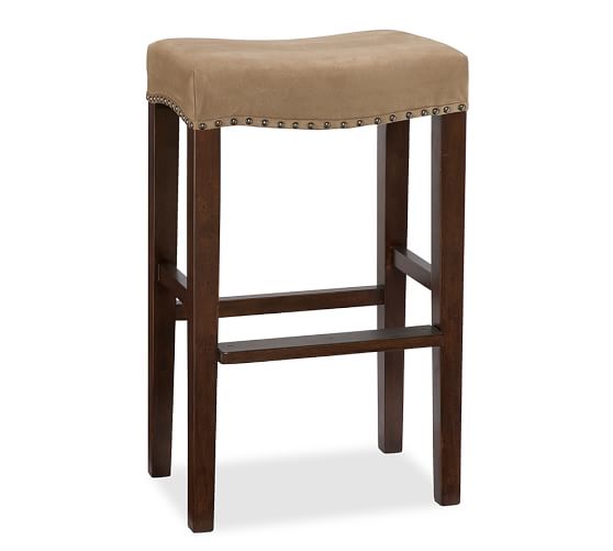 Bar Stools Counter Pottery Barn Stone Performance Everydaysuede Light Wheat