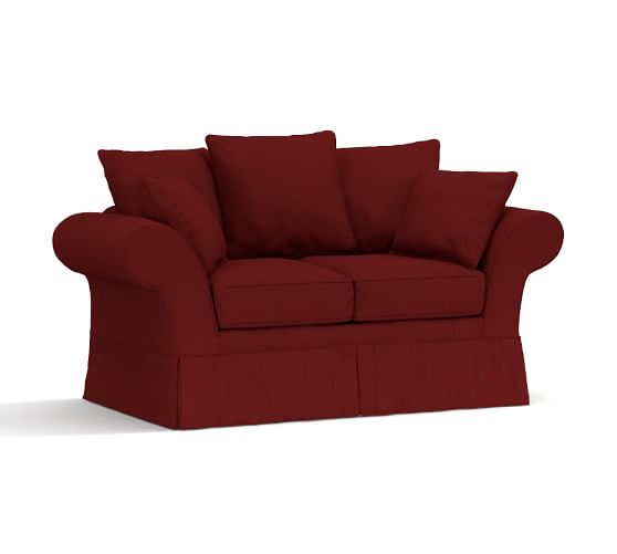 Charleston Fabric Sofas Sectionals Armchairs Pottery Barn Charleston Slipcovered Sofa White Cream Parchment Metal Gray Sierra Red