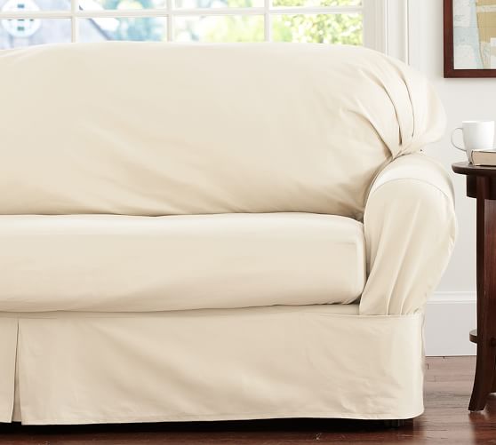 Twill Square Cushion Separate Seat Tailored Loose Fit Slipcover Twill Square Cushion Separate Seat Tailored Loose Fit Slipcover Large Sofa Walnut