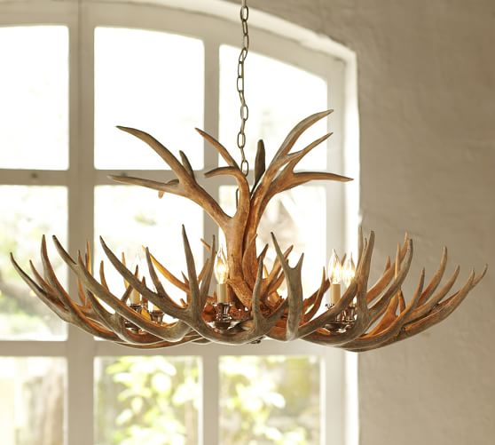Faux Antler Chandelier Pottery Barn Faux Antler Chandelier