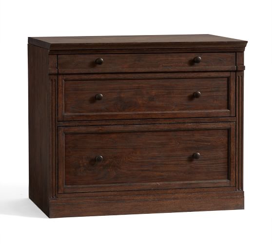 Filing Cabinets Wood Metal Lateral File Pottery Barn Livingston Double 2 Drawer Lateral File Cabinet With Top