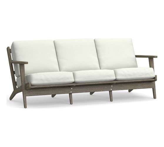 Raylan Sunbrella Outdoor Furniture Cushions Pottery Barn Raylan Sofa Cushion Solid Outdoor Canvas Natural