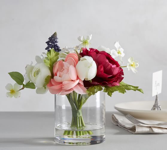 Faux Spring Composed Flower Arrangement Pottery Barn Faux Spring Composed Flower Arrangement