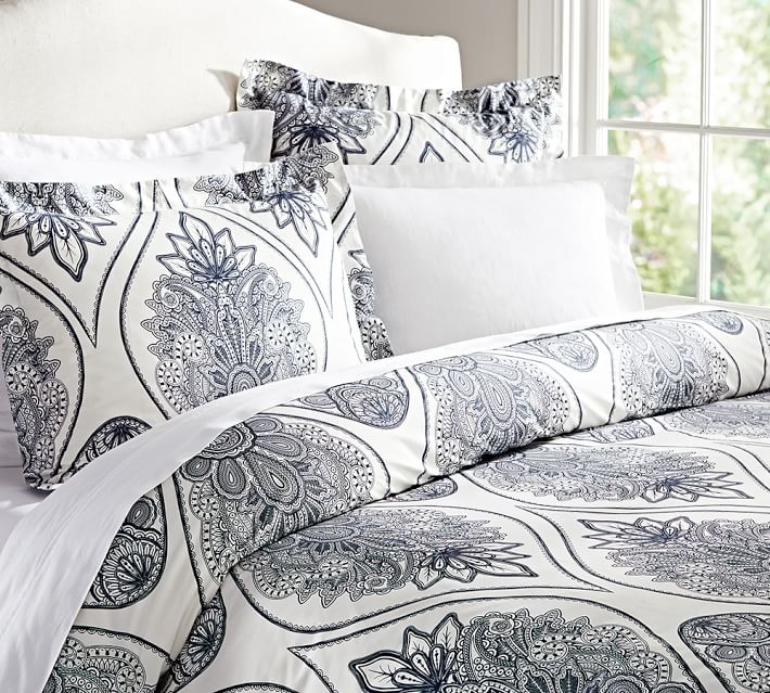 Cassidy Medallion Patterned Duvet Cover Sham Pottery Barn