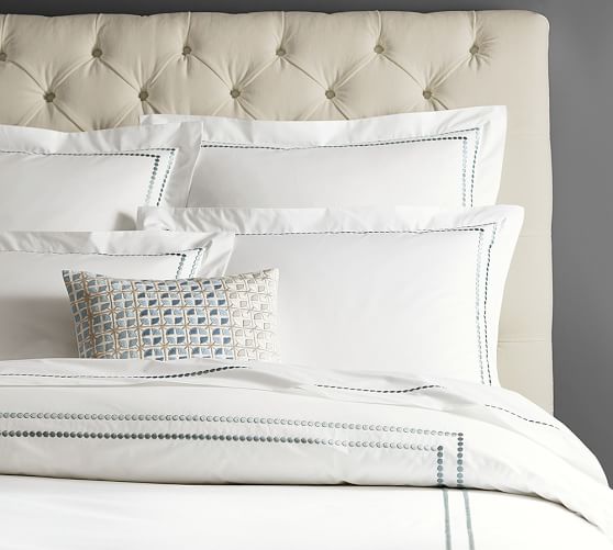 Pearl Embroidered 280ThreadCount Duvet Cover & Sham Pottery Barn