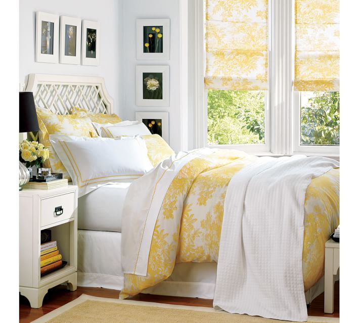 Matine Toile Duvet Cover Sham Marigold Yellow Pottery Barn