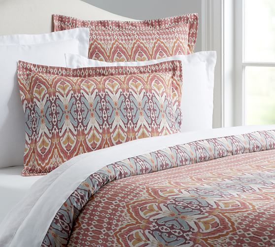 Casey Ikat Organic Duvet Cover & Sham Pottery Barn