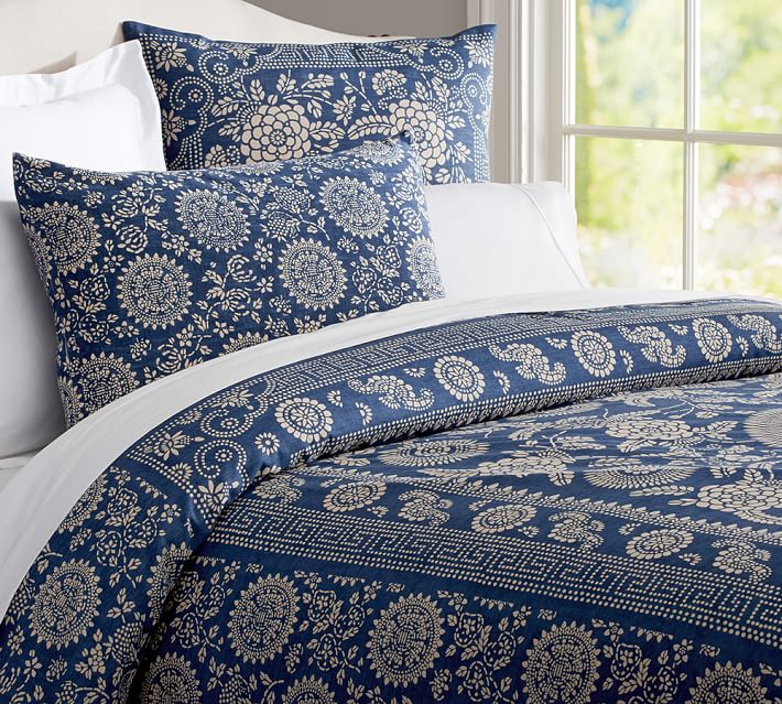 Calista Fl Patterned Duvet Cover Sham Pottery Barn