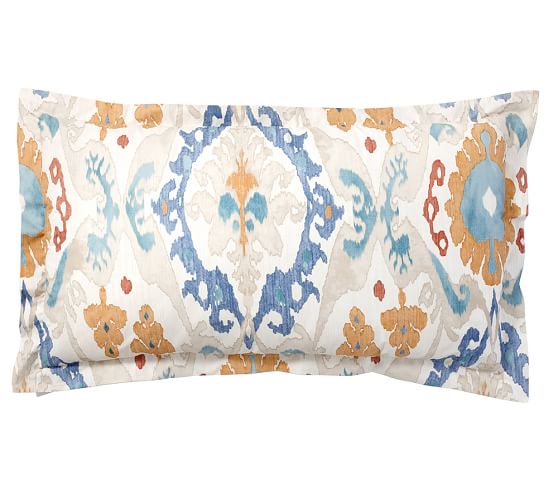 Sarina Ikat Organic Duvet Cover Shams Pottery Barn