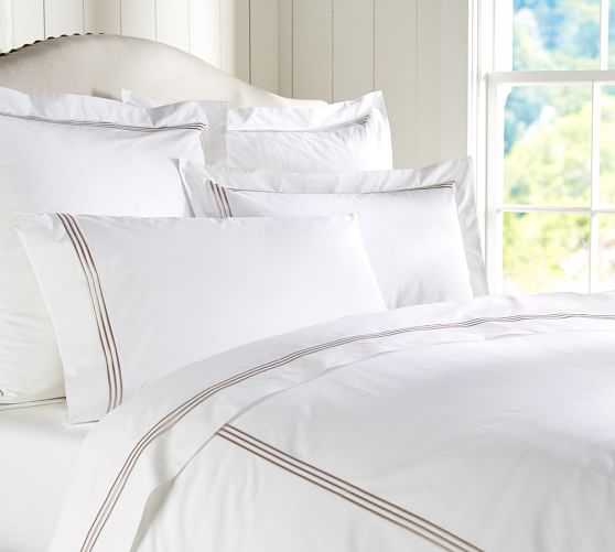 Grand 280ThreadCount Embroidered Duvet Cover & Sham Pottery Barn