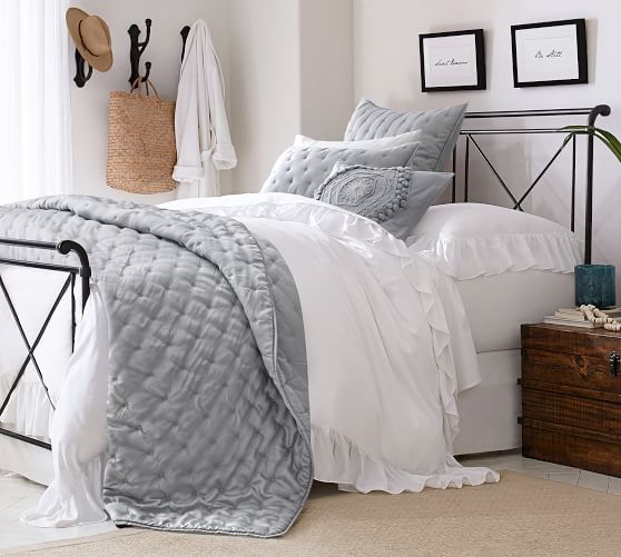 Tencel™ Ruffle Duvet Cover & Sham Pottery Barn