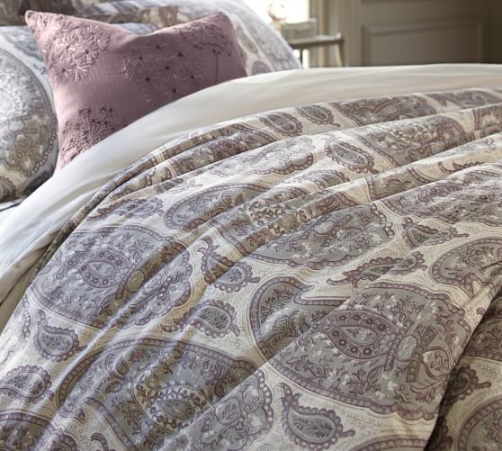 Ashlyn Paisley Organic Duvet Cover & Sham Blue Pottery Barn