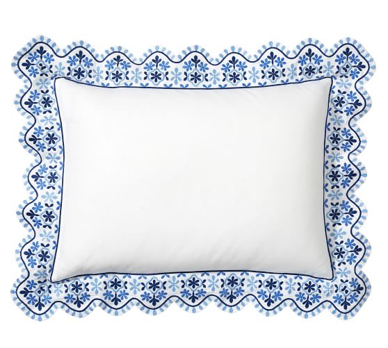 Zoe Scallop Embroidered Duvet Cover & Sham Pottery Barn