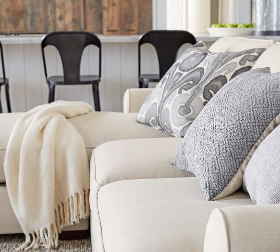 Solid Faux Mohair Oversized Throw 55 X 80 Ivory Pottery Barn
