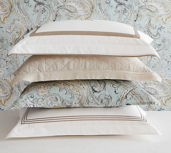 Mallorie Reversible Organic Sham Pottery Barn