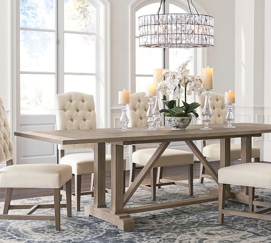 Dining Room Tables Pottery Barn Livingston Extending Dining Table