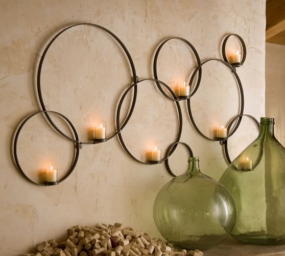 circles wall mount votive