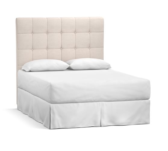 Jenner Tufted Square Upholstered Headboard Pottery Barn