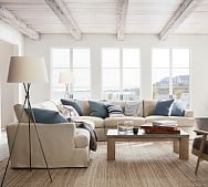 Deep Seat Sofa Pottery Barn Sullivan Deep Seat Slipcovered 5 Piece Wedge Sectional