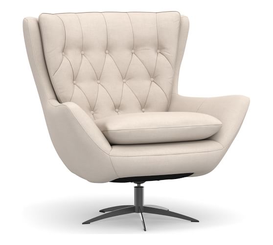 Wells Upholstered Swivel Armchair