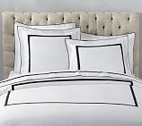 Morgan Organic Duvet Cover, Full/Queen, Black