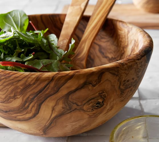Olive Wood Salad Bowl Pottery Barn