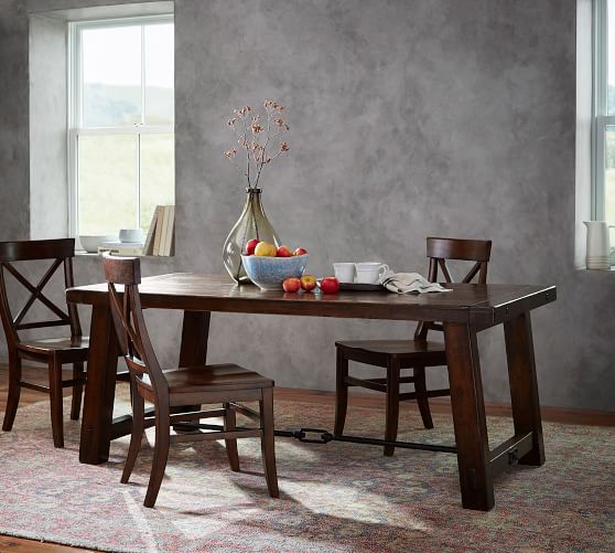 Dining Room Tables Pottery Barn Benchwright Dining Table Rustic Mahogany