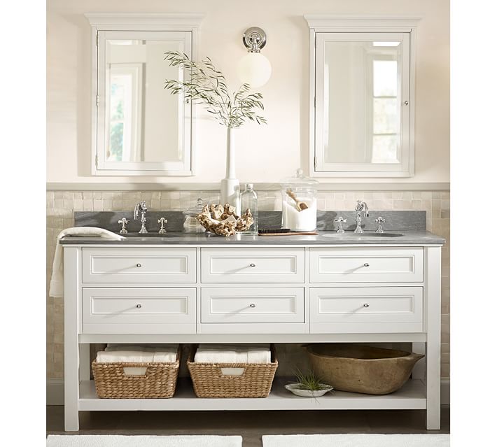 Classic Double Sink Vanity White Pottery Barn
