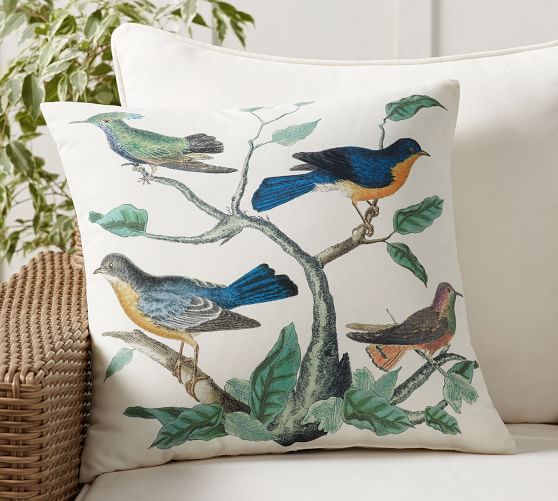 Outdoor Bird Tree Pillow Pottery Barn