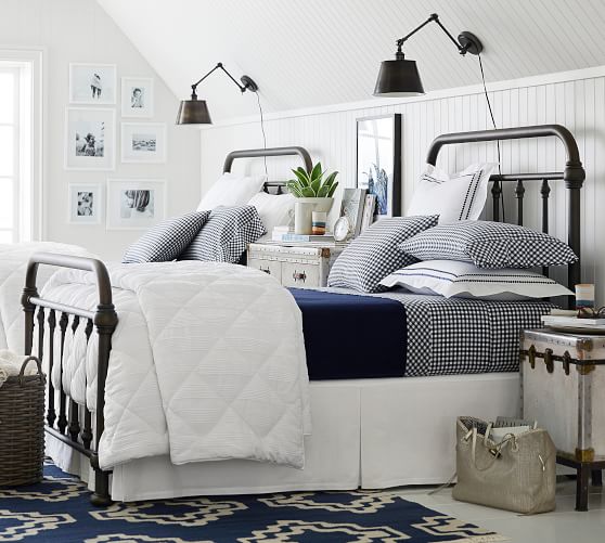 Gingham Check Organic Sheet Set Pottery Barn