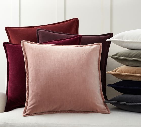 Washed Velvet Pillow Covers Pottery Barn