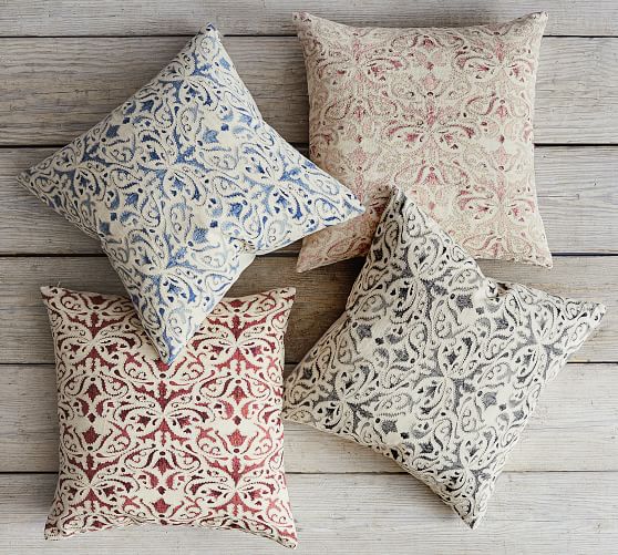 Reilley Embroidered Pillow Covers Pottery Barn