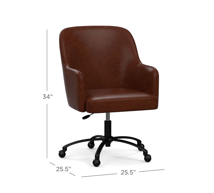 Dublin Leather Swivel Desk Chair Pottery Barn