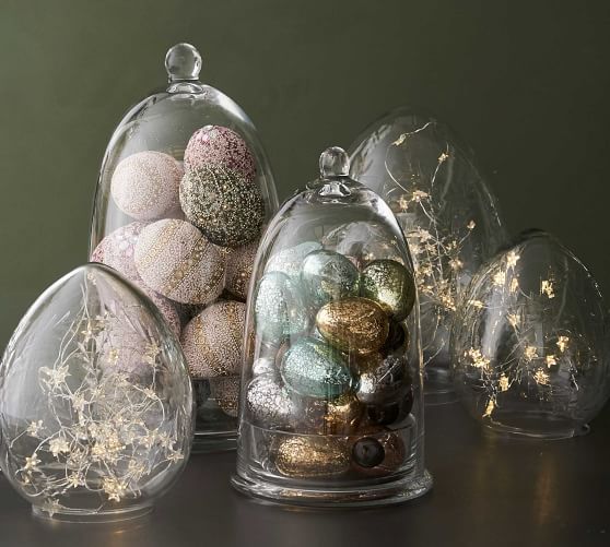 Etched Glass Eggs Pottery Barn