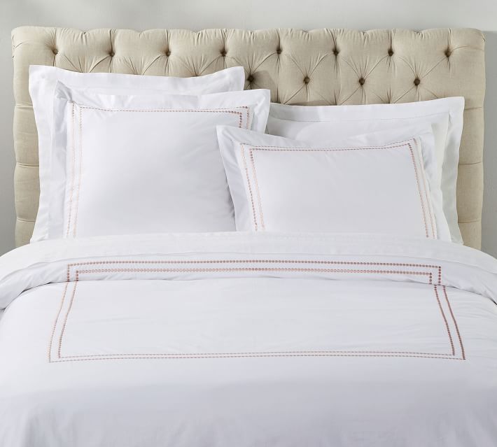 Pearl Organic Duvet Cover Sham Soft Rose Pottery Barn