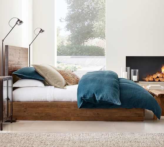 big daddy's antiques reclaimed wood bed | pottery barn