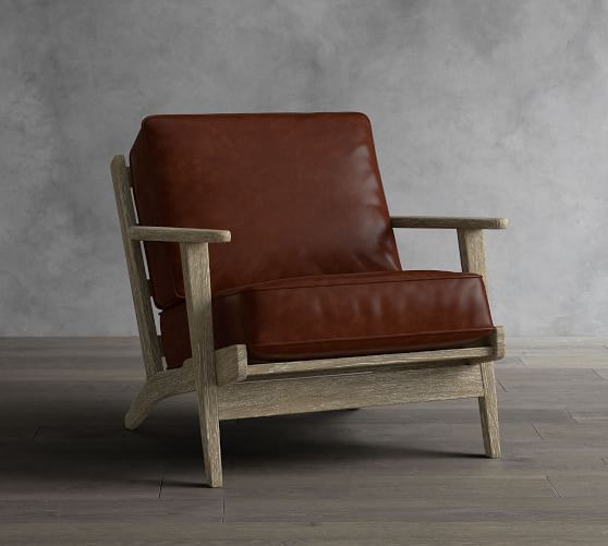 Raylan Leather Armchair | Pottery Barn