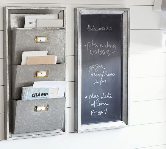 galvanized system chalkboard pottery