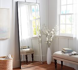 Floor Mirrors Full Length Pottery Barn Astor Floor Standing Mirror