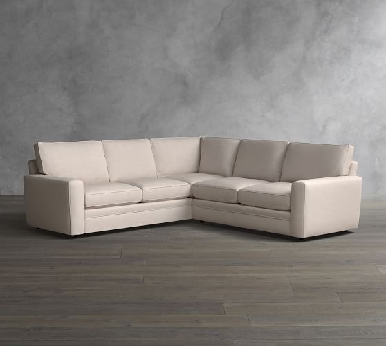 Pearce Square Arm Upholstered 2Piece LShaped Sectional Pottery Barn