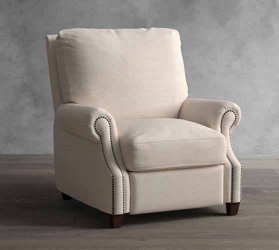 James Upholstered Recliner Pottery Barn