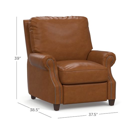 James Leather Power Recliner Pottery Barn