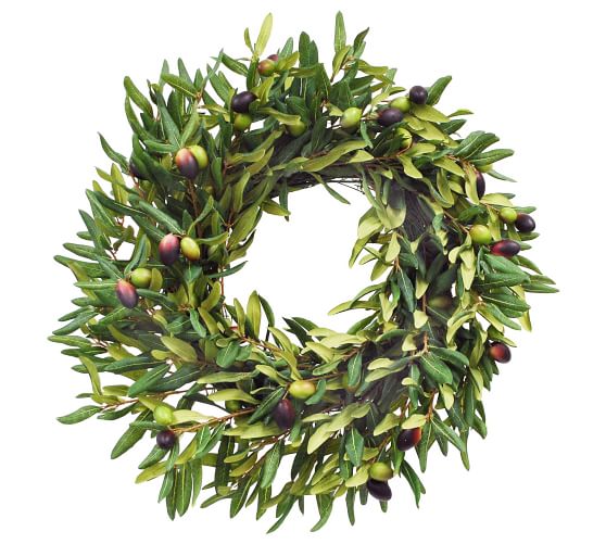Faux Olive Wreath Pottery Barn