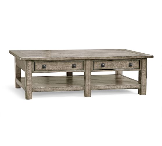 Benchwright Grand Coffee Table Gray Wash