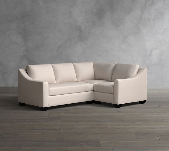 York Slope Arm Upholstered 3 Piece Corner Sectional With Bench York Slope Arm Upholstered 3 Piece Corner Sectional With Bench Cushion